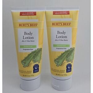 2 Pack Burt's Bees SENSITIVE Aloe & Shea Butter Body Lotion 6 oz